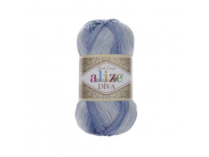 Příze Diva batik 3282 jeansový melír