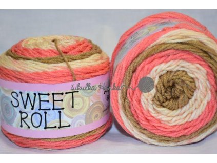 Sweet roll 15 lososovo-hnědo-světlá