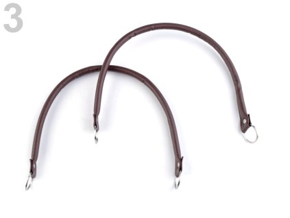 Ucha na tašky z eko kůže 48-50cm hnědá
