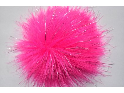 Bambule Mia velká 11 růžová neonová s stříbrným lurexem 8AJS