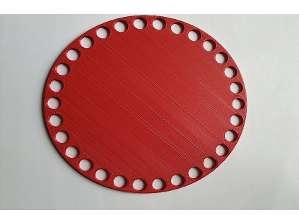 Víko/dno na košík 14,5cm - plné červená