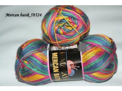Mercan batik 59524 modro-barevná