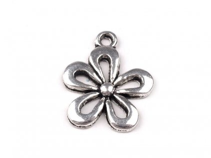 Přívěsek květ 15x18mm platina