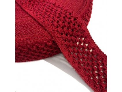 elastic cotton binding 5 cm red