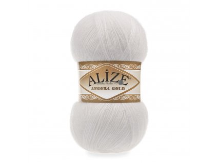 Příze Alize Angora gold 55 bílá