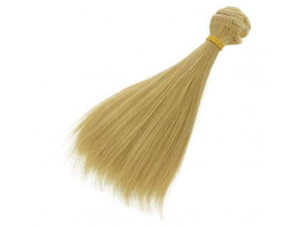 Vlásky pro panenky - rovné tmavý blond