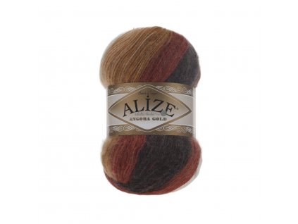 Angora gold batik 2626 hnědo-světlá