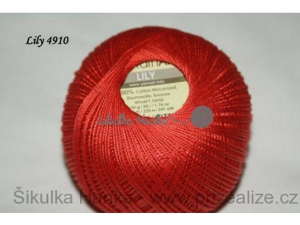 Příze Yarn Art Lily 4910 cihlová červená