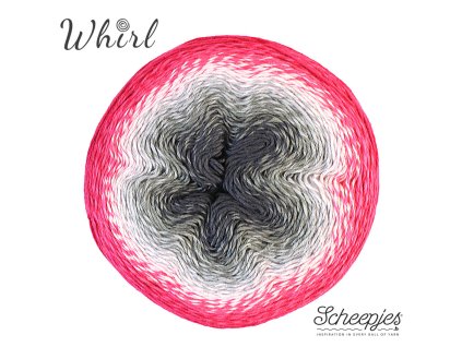 Whirl Sheepjes 752 růžovo-bílo-černá