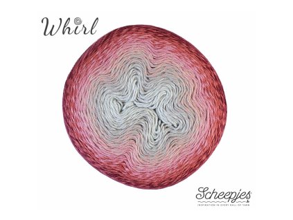 Whirl Sheepjes 753 malinovo-šedý melír