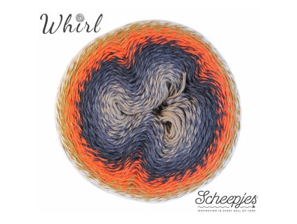 Whirl Sheepjes 771 béžovo-oranžovo-šedá