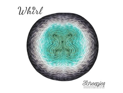 Whirl Sheepjes 785 černo-mintový melír