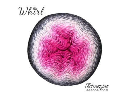 Whirl Sheepjes 788 černo-růžový melír