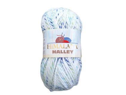 Příze Halley - 78017 bílá s modrou
