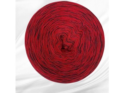 Příze Rosie melange 4-nitka 1500m - 1009 červeno-černá