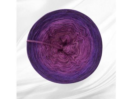 Barevné  klubíčko Rosie Twist 1000m/3N - Purpurový závoj lurex