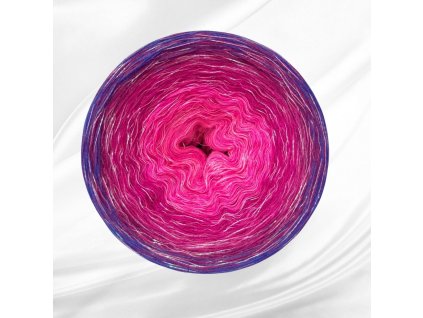 Barevné  klubíčko Rosie Twist 1000m/3N - Ostružinové víno lurex