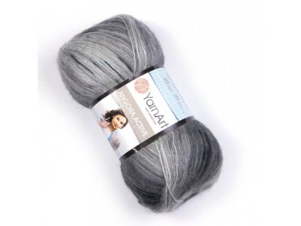 Příze Yarn Art Angora active 840 černo-šedá