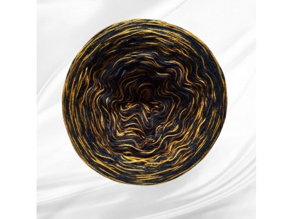 Rosie melange 1000m 3N - černá, hořčicová 440, černý lurex