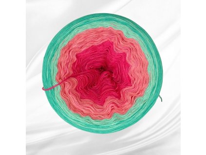 Barevné klubíčko Rosie Twist 1500m/3N - LIMITKA Geranie