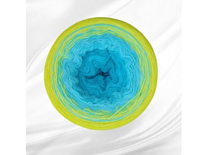 Barevné klubíčko Rosie Twist 1500m/3N - Blue curacao reverse