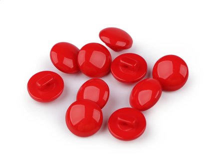 plastovýknoflík12,5mm červená