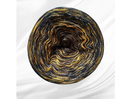 Rosie melange 1200m 3N - černá, hořčicová, zlatý lurex II.