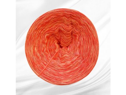 Příze Rosie melange 4-nitka 1500m - 1016 lososová melange