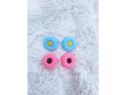 Silikonová zarážka na jehlice - Kytičky - 4ks