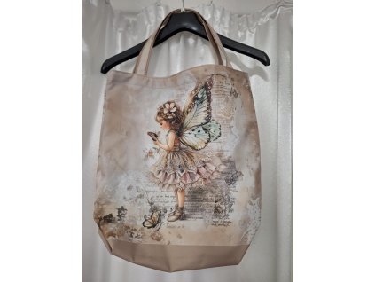 Taška vzor č.59 - víla na béžové