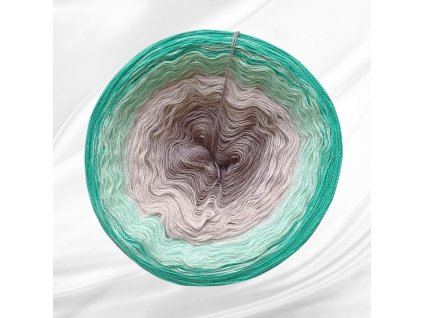 Barevné klubíčko Rosie Harmony 1500m/3N - Grey lady malachit rev.