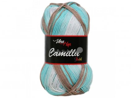 Příze Camilla batik 9611 modro-bílo-hnědá