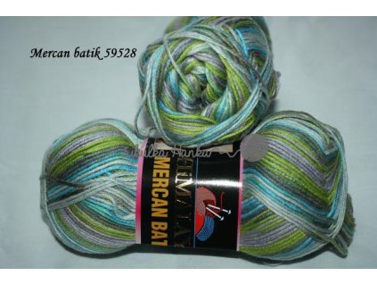 Mercan batik 59528 tyrkysovo-šedá