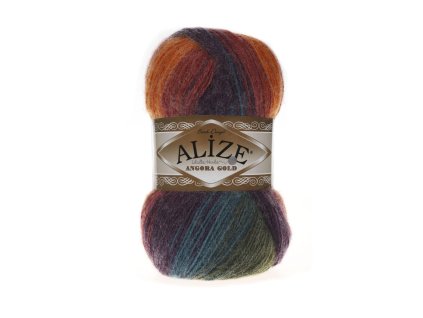 Angora gold batik 4827 podzimní barevná