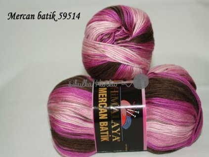Mercan batik 59514 růžovo-tmavá