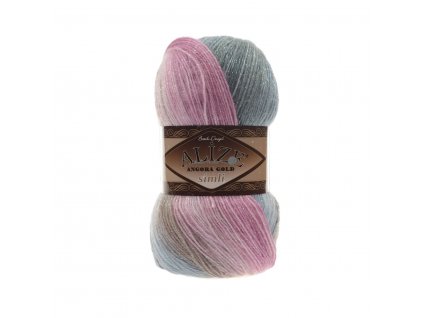 Angora gold simli batik 2970 růžovo-modrošedá