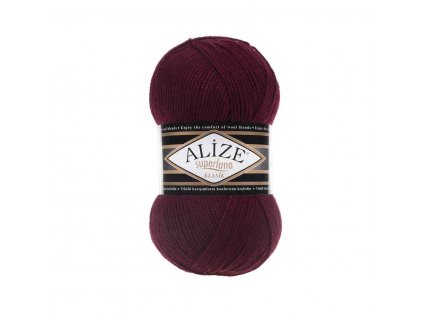 Příze Alize Superlana klasik 57 bordo