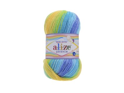Sekerim bebe batik 4789 tyrkysovo-žluto-modrá