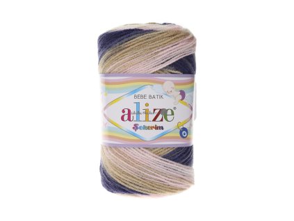 Sekerim bebe batik 6619 modro-hnědo-růžová