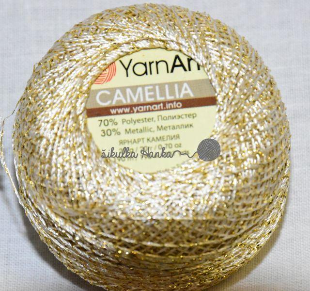 YarnArt Příze lurexová Camellia 430 světlá zlatá