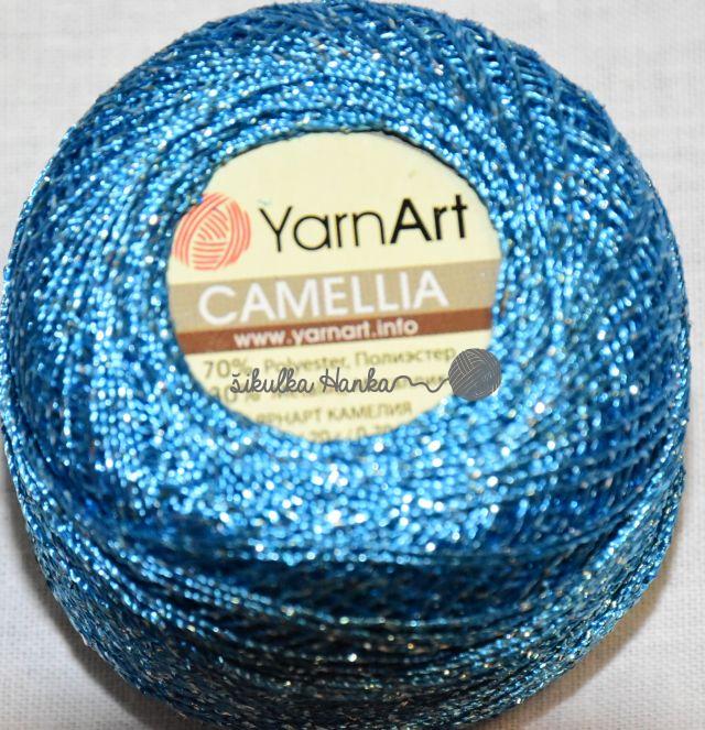 YarnArt Příze lurexová Camellia 423 tyrkysová
