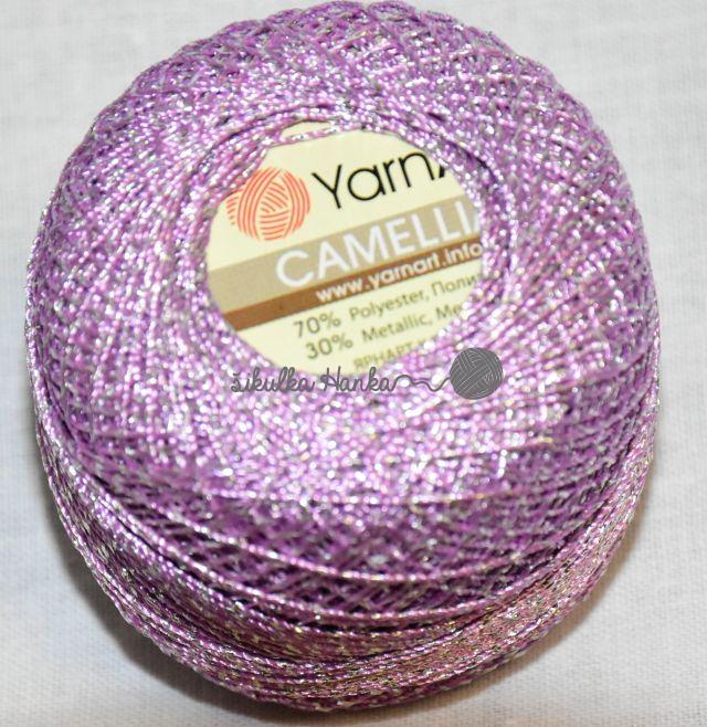 YarnArt Příze lurexová Camellia 414 sv.fialová