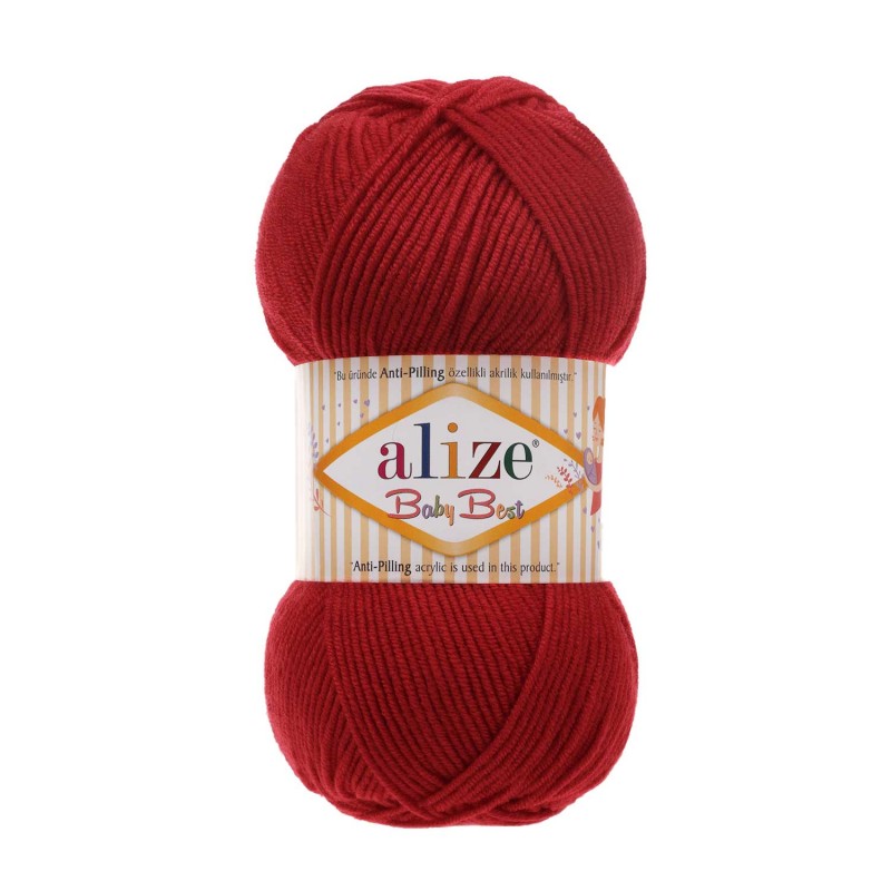 Alize Příze Baby best 106 červená