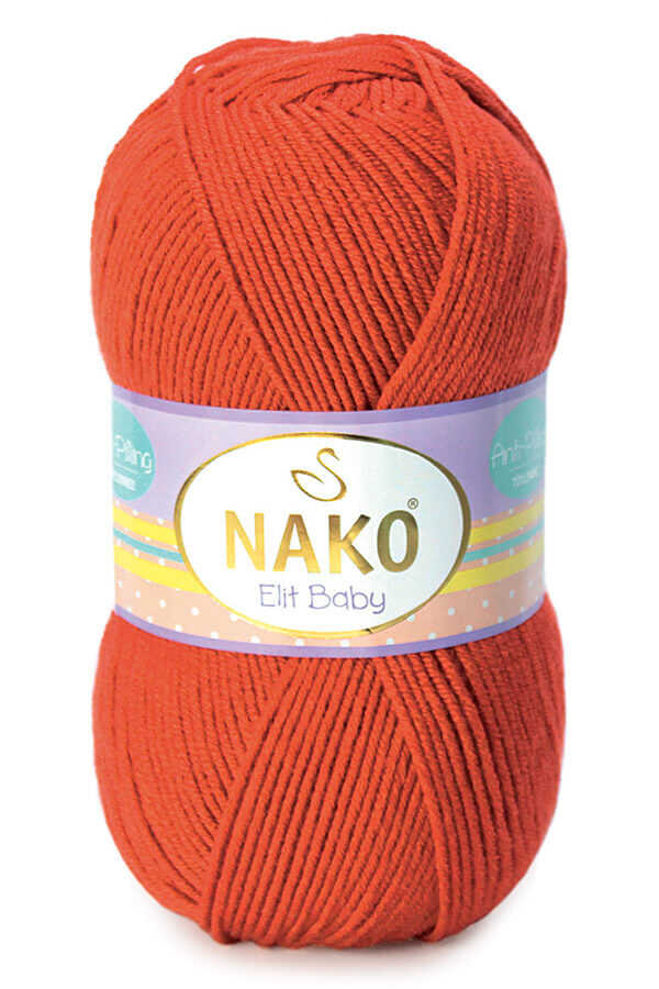 Nako Příze Elit baby 10701 cihlově červená