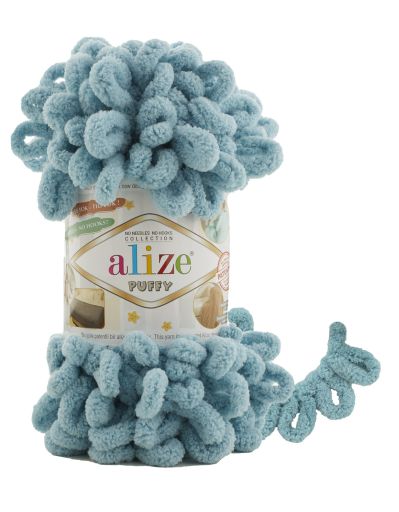 Alize Puffy 414 modrá azurová