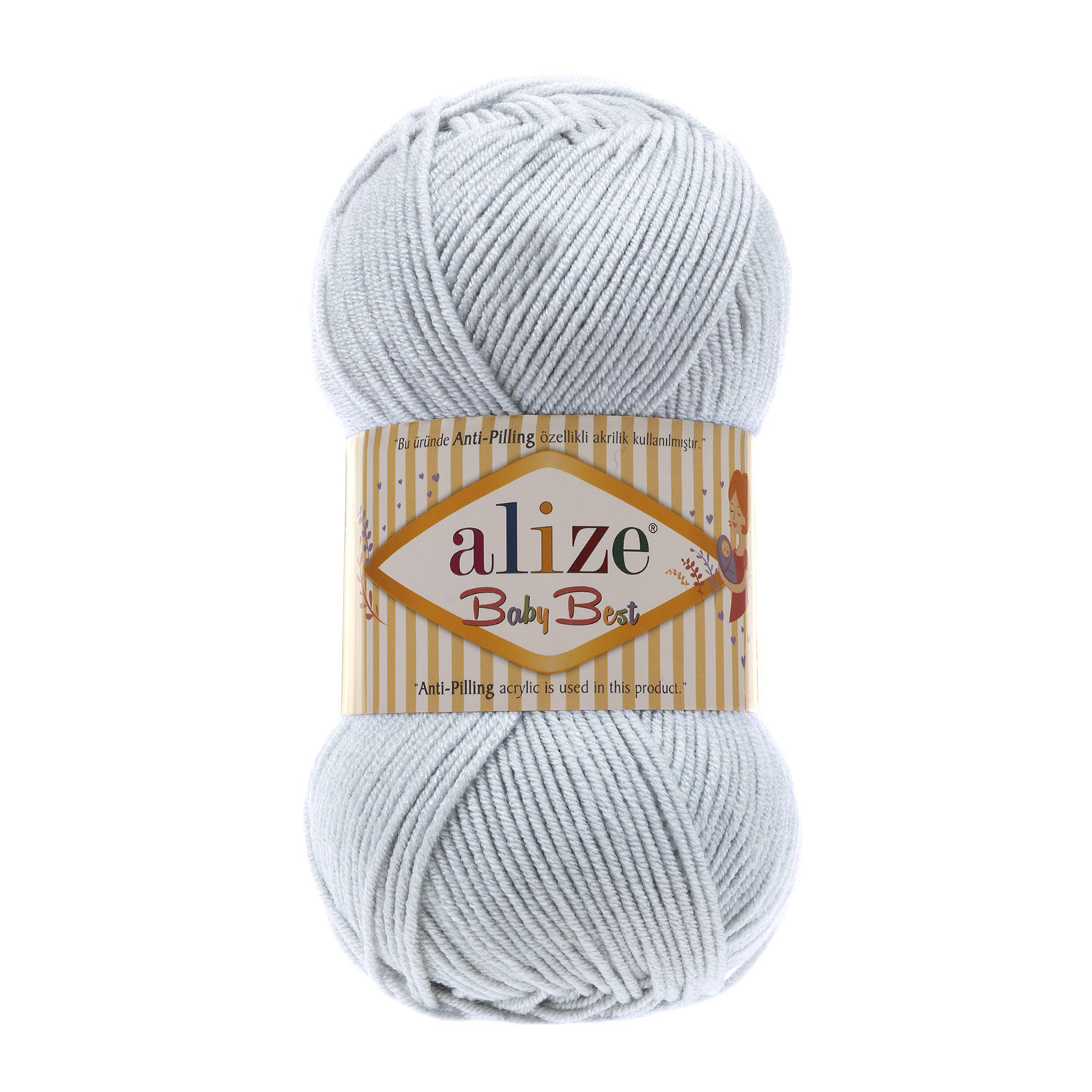 Alize Příze Baby best 224 sv.šedá