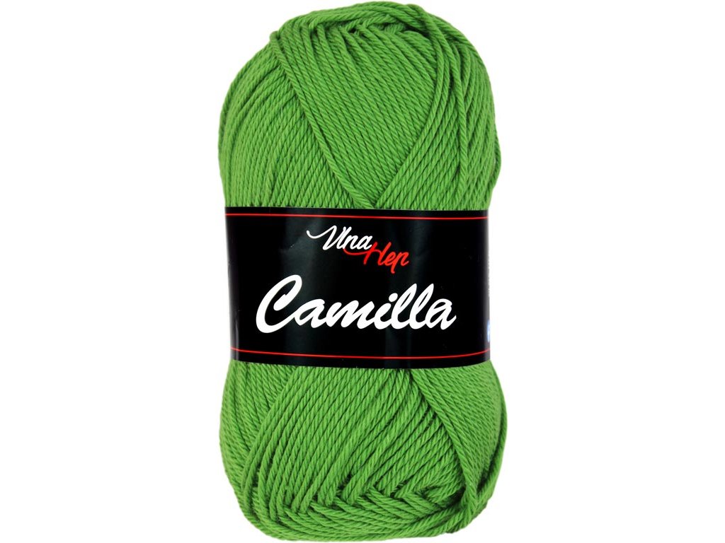 Vlna-hep Příze Camilla 8156 trávová zelená