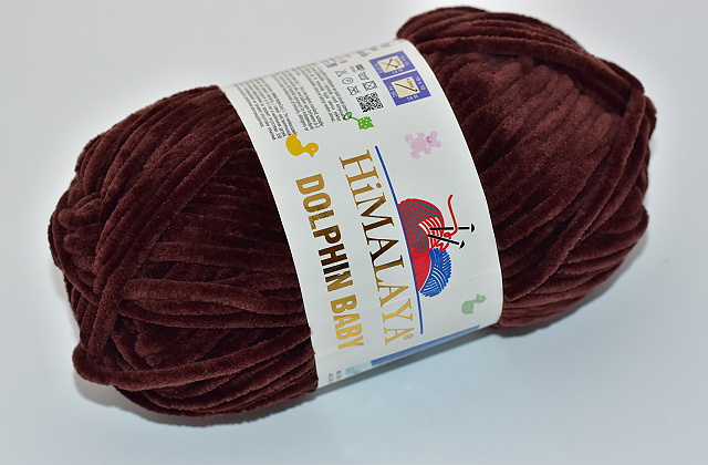 Himalaya Příze Dolphin baby 80336 tmavě hnědá