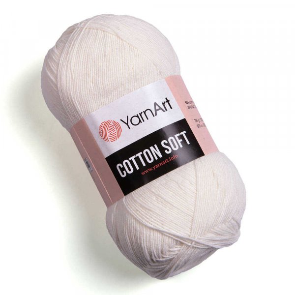 YarnArt Cotton soft 01 bílá