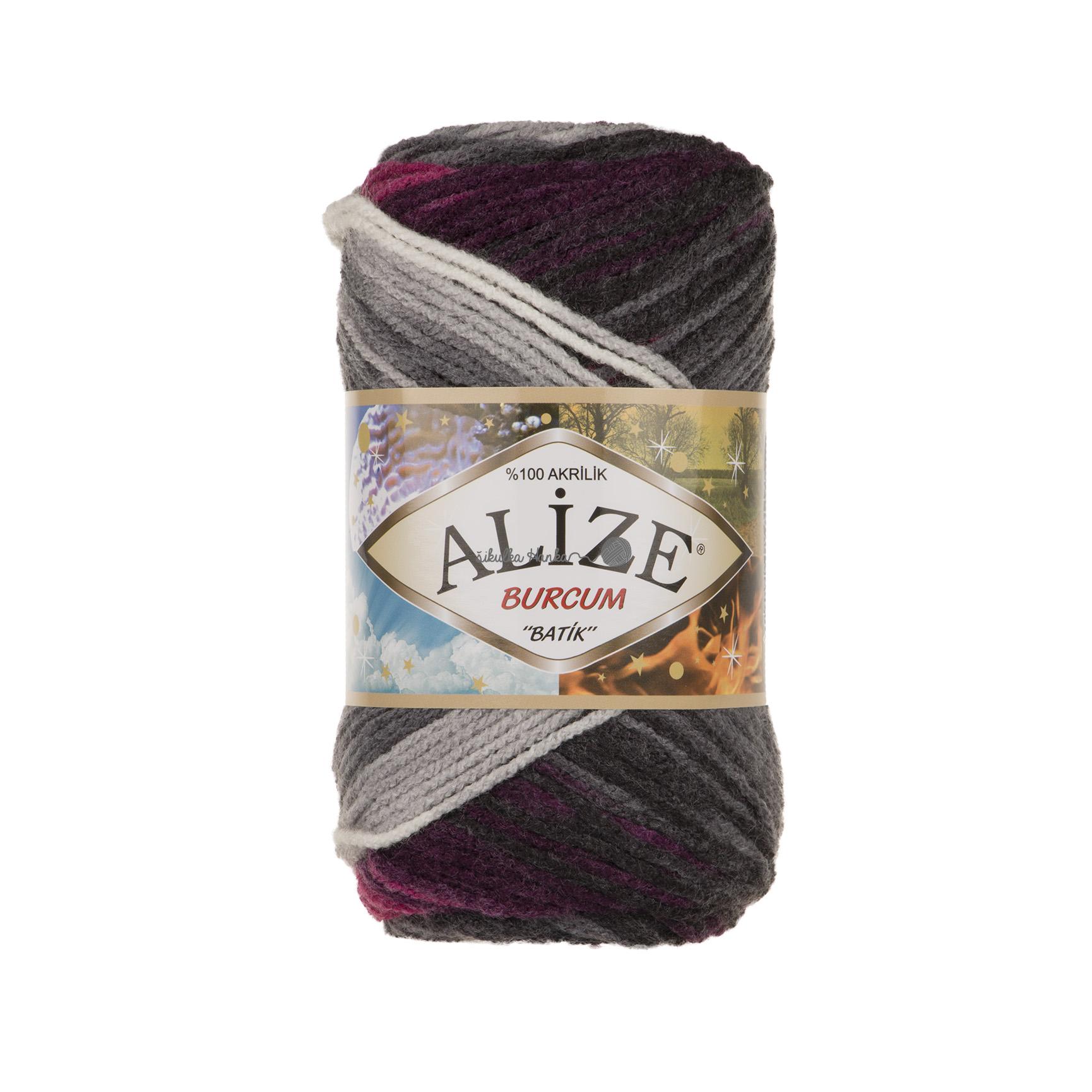 Alize Burkum batik 4202 černo-bílo-fuchsiová